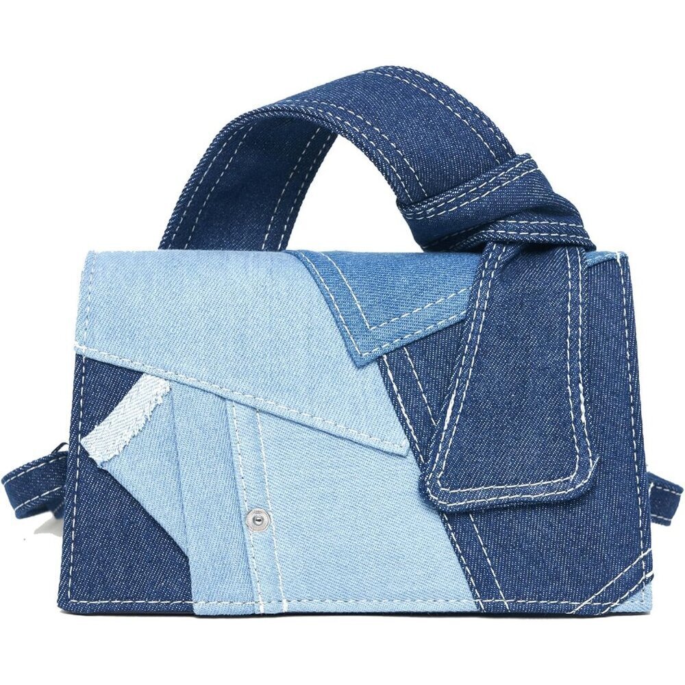 Denim Purse for Women Patchwork Crossbody Shoulder Clutch Bag